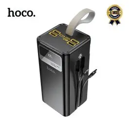 Powerbank Hoco DB58A - 40000mAH - 22,5 watts - Cables intégrés - Torche intégrée - Garantie 0